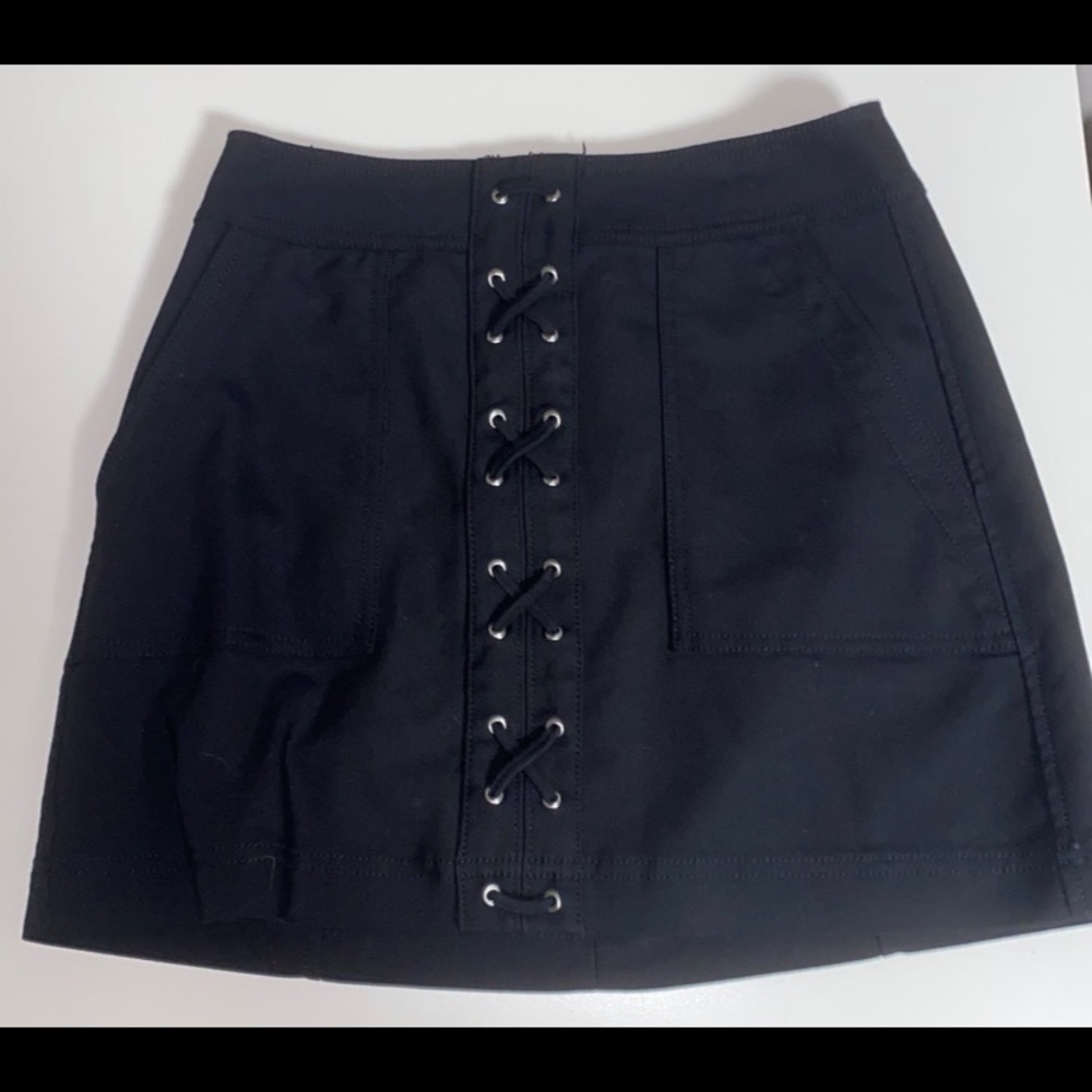 Black mini skirt